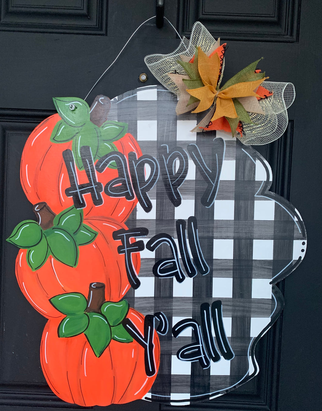 Happy Fall Y'all Door Hanger