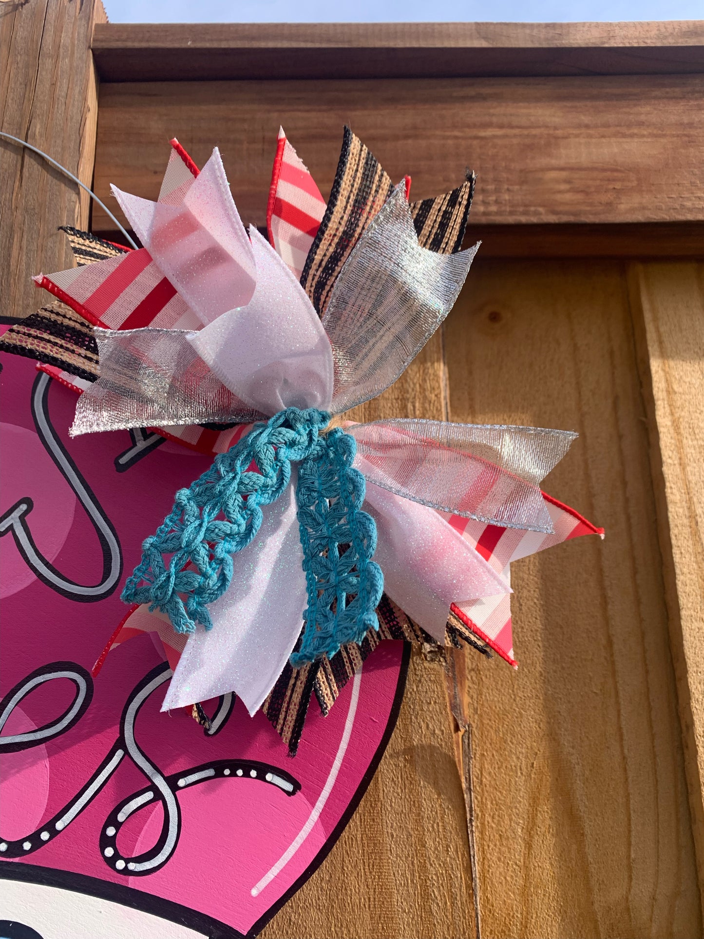 Hogs and Kisses Door Hanger