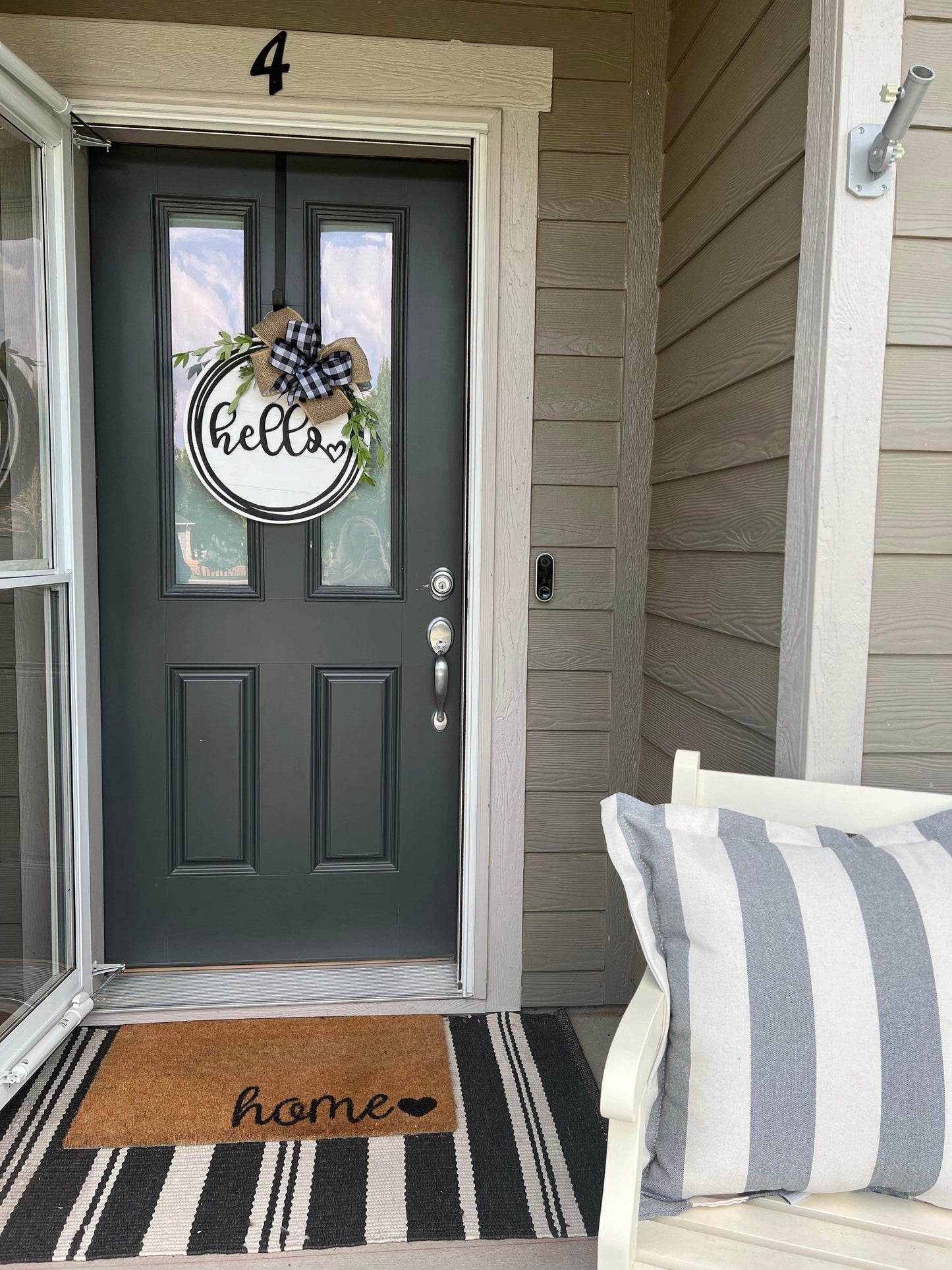 Hello 3D Shiplap Door Hanger