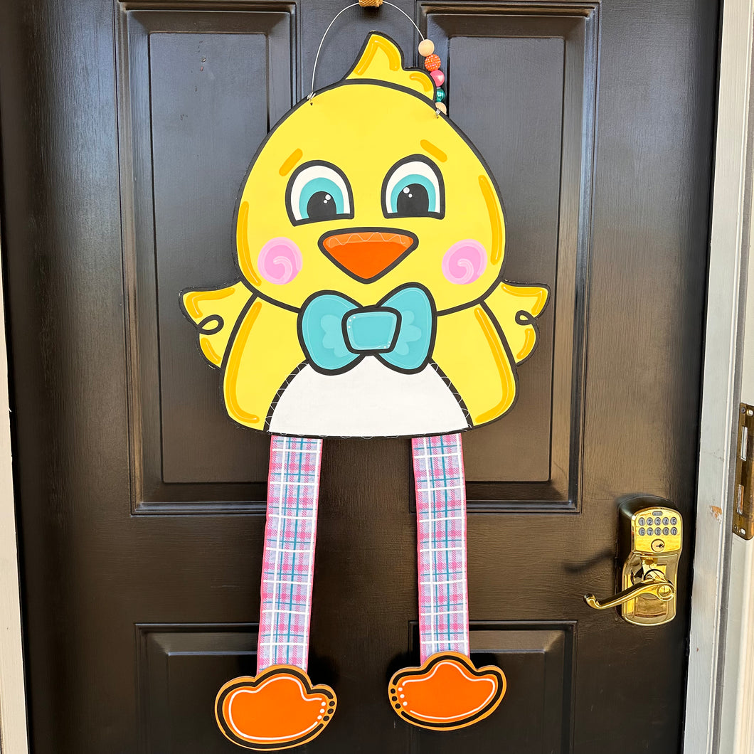 Boy Ducky Ribbon Leg Door Hanger