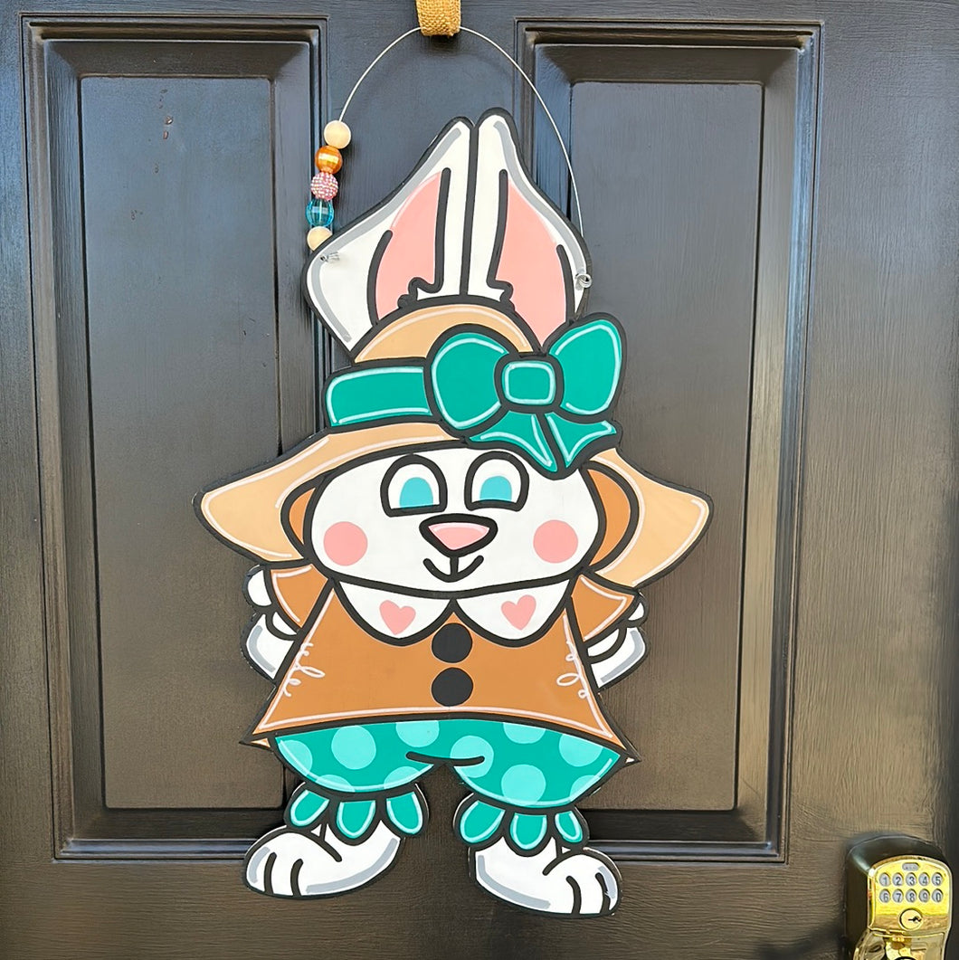 Girl Bunny Door Hanger